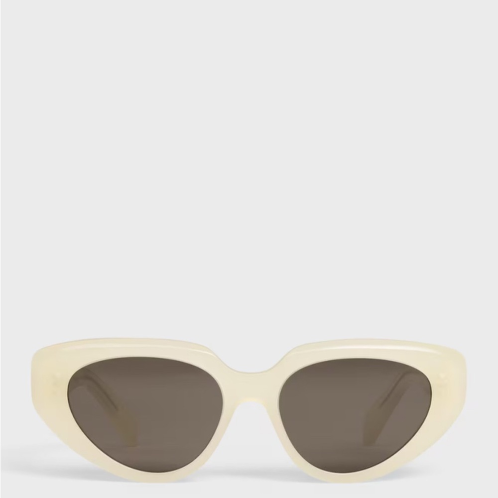 Celine Cream Cat-Eye Sunglasses Retro-Inspired S286 New without Tags, Unused